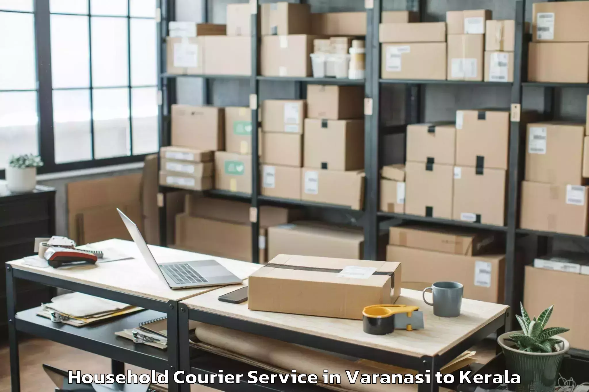 Varanasi to Thiruvananthapuram Internation Household Courier Booking